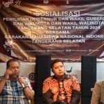 PANJI PRASETYO NARASUMBER SOSIALISASI PEMILIHAN GUBERNUR DAN WAKIL GUBERNUR BANTEN SERTA WALIKOTA DAN WAKIL WALIKOTA TANGERANG SELATAN 2024