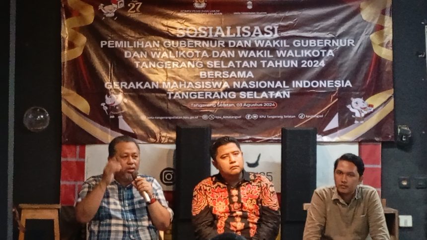 PANJI PRASETYO NARASUMBER SOSIALISASI PEMILIHAN GUBERNUR DAN WAKIL GUBERNUR BANTEN SERTA WALIKOTA DAN WAKIL WALIKOTA TANGERANG SELATAN 2024
